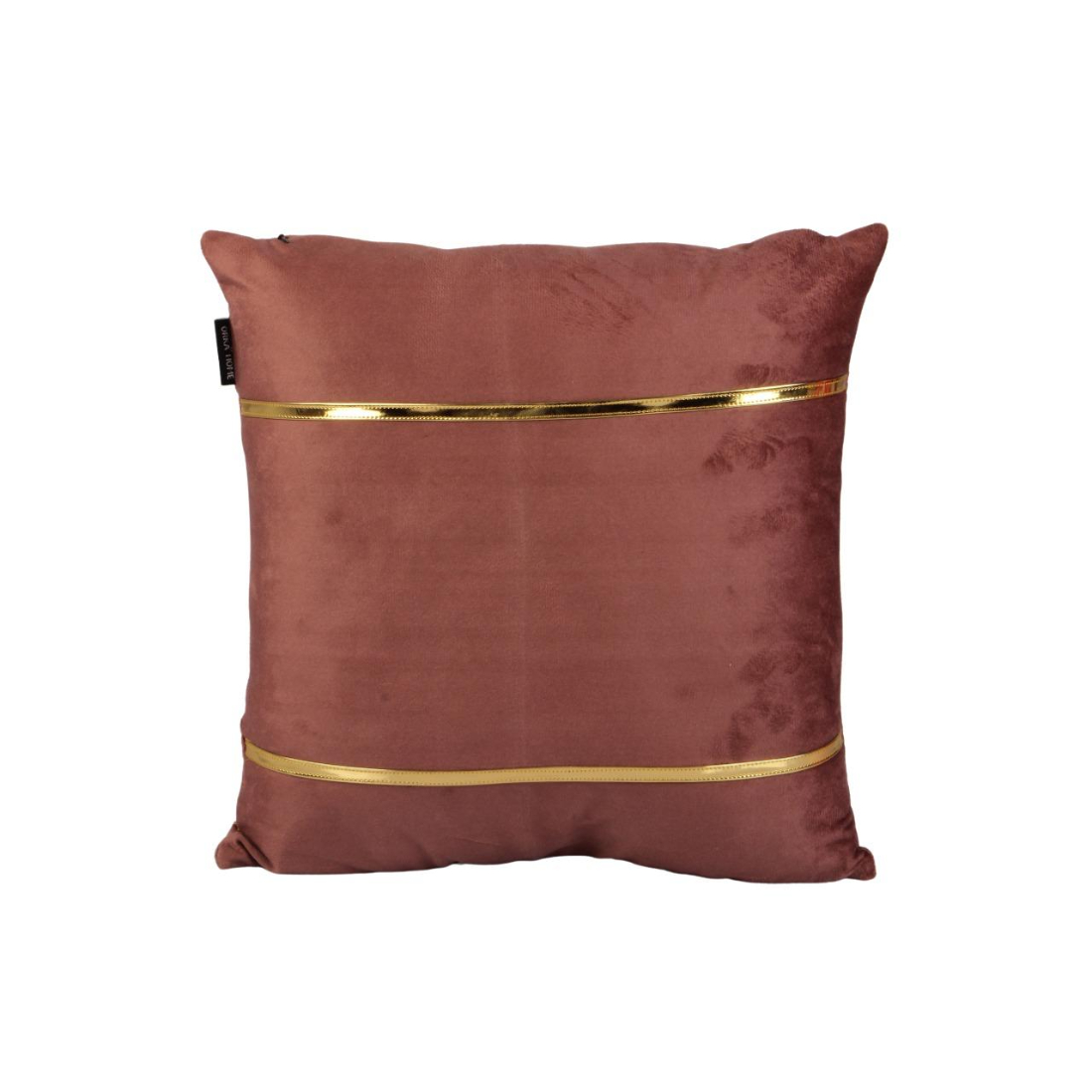 Orka Holland Velvet Fabric Cushion Gold Foil - Pink